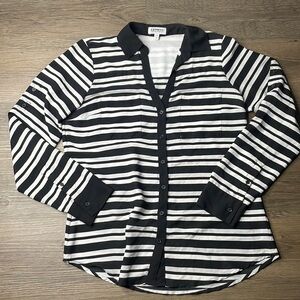 Express Women’s Black and White Blouse, The Portofino Shirt, size small